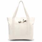 Sacola de lona TopDesign elegante com bolso externo, pacote com 6