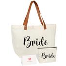 Sacola de lona Vanqruo Bride, presentes para casamento no chá de panela