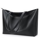 Sacola de material sintético KALIDI para mulheres com zíper preto