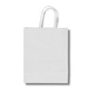 Sacola de papel kraft branca gg2 30,5x11,5x38 c/ 10 un