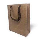 Sacola De Papel Kraft P Com Alça Prática Unidade 20 cm