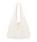 Sacola de praia COOKOOKY Crochet Summer Aesthetic Mesh Bege Sacola de praia COOKOOKY Crochet Summer Aesthetic Mesh Bege
