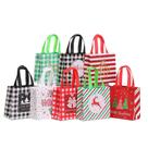 Sacola de presente de Natal e inverno, bolsa impermeável não tecida, pacote com 10