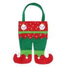 Sacola de presente de Natal Elf Style Fabric Candy Carry Tote 42cm