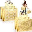Sacola de presente de Natal PerKoop Extra Large 50x40cm com padrão dourado
