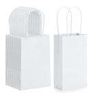 Sacola de presente Dream Mini Kraft White com alças, pacote com 100