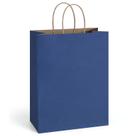 Sacola de presente Dream Navy Blue Kraft Paper 10x5x13cm, pacote com 50