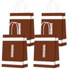 Sacola de presente, papel kraft branco, tema de futebol, pacote com 12 Sacola de presente, papel kraft branco, tema de futebol, pacote com 12