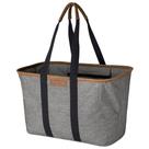 Sacola Dobrável CleverMade LUXE - Cinza Mesclado/Preto - 30L