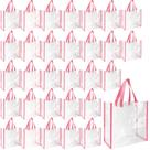 Sacola Eccliy, pacote com 30 unidades, PVC transparente, 30x30x15 cm, rosa