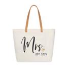 Sacola ELEGANTPARK Mrs Est 2025 Bride Wedding Canvas Sacola ELEGANTPARK Mrs Est 2025 Bride Wedding Canvas