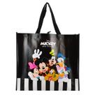 Sacola feira reutilizável preto turma mickey 44x49.5cm - disney