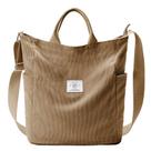 Sacola feminina KALIDI Corduroy Zipper Messenger Anti Splash