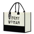 Sacola Forbidden Paper Witch Stuff para mulheres 43x20x32cm