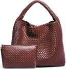 Sacola Geelyda 2025 tecida para mulheres com clutch cor café