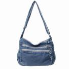 Sacola jeans Twievo Large para mulheres azul claro