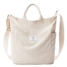 Sacola KALIDI Corduroy Large Messenger Anti Splash Bege