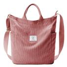 Sacola KALIDI Corduroy Zipper Messenger Anti Splash Pink