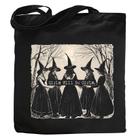 Sacola Kimoli Canvas Witchy Design 36x41 cm preta