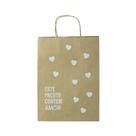 Sacola Kraft De Coração Amor M (17,5x8,5x21,5) 100 Unidades