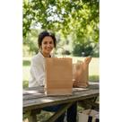 Sacola Kraft M 30x24x14cm 50 Unidades Alça Torcida Marrom