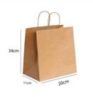 Sacola kraft, medidas 34x11x20cm Pacote com 50 unidades