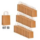 Sacola Kraft P/ Presente 120 Gramas Pacote C/ 50un 25x33 cm