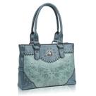 Sacola LAVAWA para mulheres, bolsa ocidental grande, azul