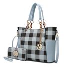 Sacola MKF Collection Mariely Light Blue Vegan Leather