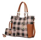 Sacola MKF Collection Mariely Vegan Leather Cognac Brown