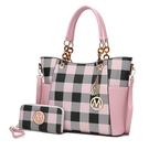 Sacola MKF Collection Mariely Vegan Leather rosa para mulheres