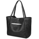 Sacola monrich Black Vegan Leather 25L para mulheres e trabalho