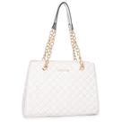 Sacola Montana West Bolsa de ombro com corrente acolchoada branca Sacola Montana West Bolsa de ombro com corrente acolchoada branca