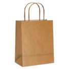 Sacola Papel Alça Torcida Presente Compras 25x33cm Marrom