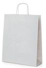 Sacola Papel Kraft Branco 18x30x10 cm Alça Torcida 25 unid.
