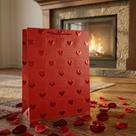 Sacola Papel Kraft Para Presente De Dia Dos Namorados Embalagem Cor Vermelho Com Coração Vermelho Em Alto Relevo Tamanho GG Bolsa Ecológica Alça Sacola Papel Kraft Para Presente De Dia Dos Namorados Embalagem Cor Vermelho Com Coração Vermelho Em Alto Relevo Tamanho GG Bolsa Ecológica Alça