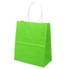 Sacola Papel Kraft Verde Limão Tamanho 18cm X 09cm X 22cm 10un