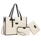 Sacola para laptop Keyli Canvas para mulheres de 15,6" branca