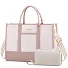 Sacola para laptop LOVEVOOK Canvas Work 15,6 polegadas rosa para mulheres Sacola para laptop LOVEVOOK Canvas Work 15,6 polegadas rosa para mulheres