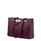 Sacola para laptop LOVEVOOK de couro impermeável 15,6" roxa Sacola para laptop LOVEVOOK de couro impermeável 15,6" roxa