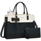 Sacola para laptop LOVEVOOK para mulheres em couro impermeável Sacola para laptop LOVEVOOK para mulheres em couro impermeável