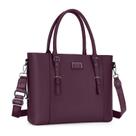Sacola para laptop MOSISO PU Leather para mulheres de 17 a 17,3 polegadas de ameixa