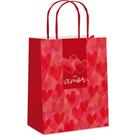 Sacola para Presente Decorada Sonho de AMOR M 26X19,5X9,5CM Pacote com 10 Unidades
