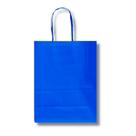 Sacola para presente kraft azul 17,5x8,0x21,5 c/ 50 un.