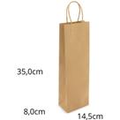 Sacola para Presente KRAFT Garrafa 14,5X37,5X8CM - Pacote com 10 Unidades Sacola para Presente KRAFT Garrafa 14,5X37,5X8CM - Pacote com 10 Unidades