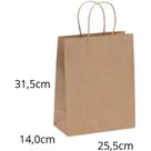 Sacola para Presente KRAFT M2 25,5X14X31,5CM - Pacote com 10 Unidades
