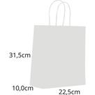 Sacola para Presente Lisa Branca M 22,5X31,5X10CM Pacote com 10 Sacola para Presente Lisa Branca M 22,5X31,5X10CM Pacote com 10