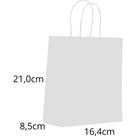 Sacola para Presente Lisa Branca P 16,4X21X8,5CM Pacote com 10