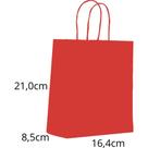 Sacola para Presente Lisa Vermelho Vivo P 16,4X21X8,5CM Pacote com 10 Sacola para Presente Lisa Vermelho Vivo P 16,4X21X8,5CM Pacote com 10