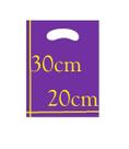 Sacola Plástica 20X30 Roxa -alça boca de palhaço- Kit 20un